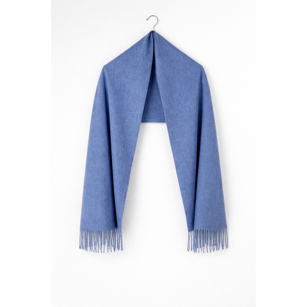 Banana Republic‎ Blue Wool Speckled Fringe Blanket Scarf / Wrap
